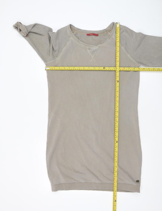 edc Women's Beige Raglan 3/4 Sleeve Basic Jersey T-Shirt M