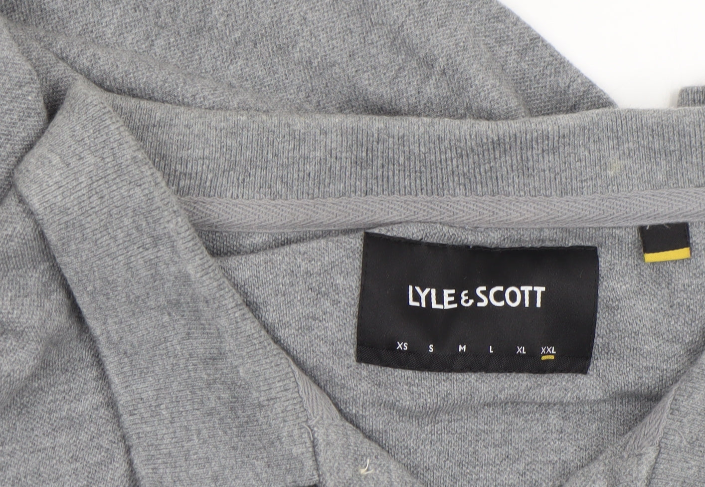 Lyle & Scott Men's Grey 2XL Cotton Polo Shirt Classic Logo