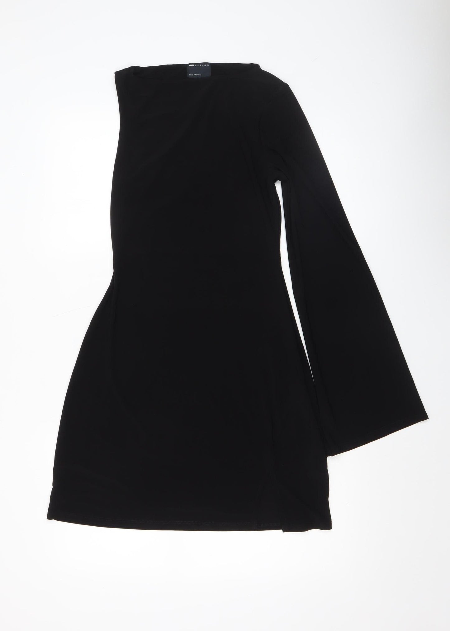 ASOS DESIGN Women Black One Shoulder Bodycon Dress Size 8-10