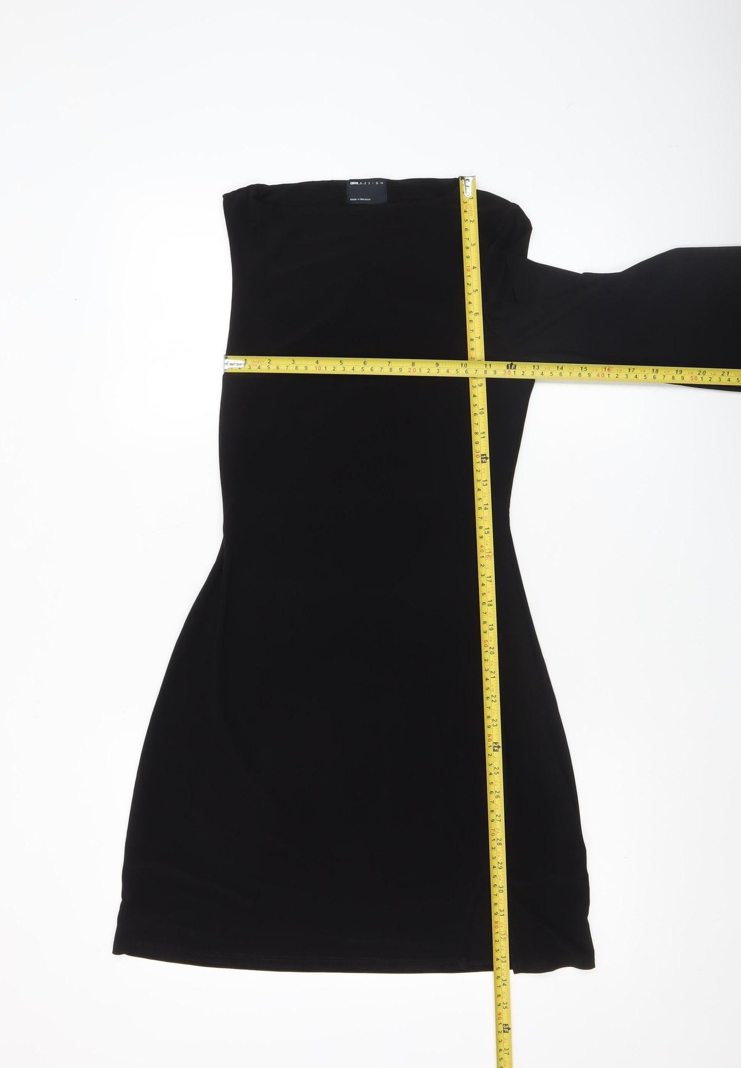 ASOS DESIGN Women Black One Shoulder Bodycon Dress Size 8-10