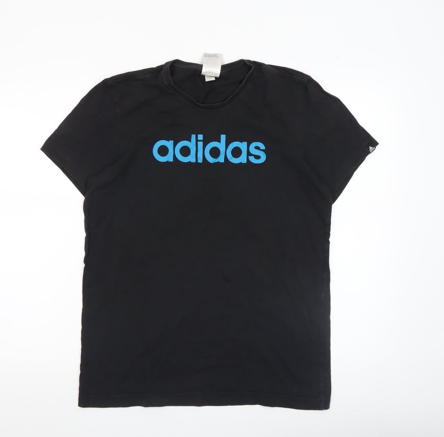 Adidas Men’s Black Cotton Short Sleeve Crew Neck Sports T-Shirt M