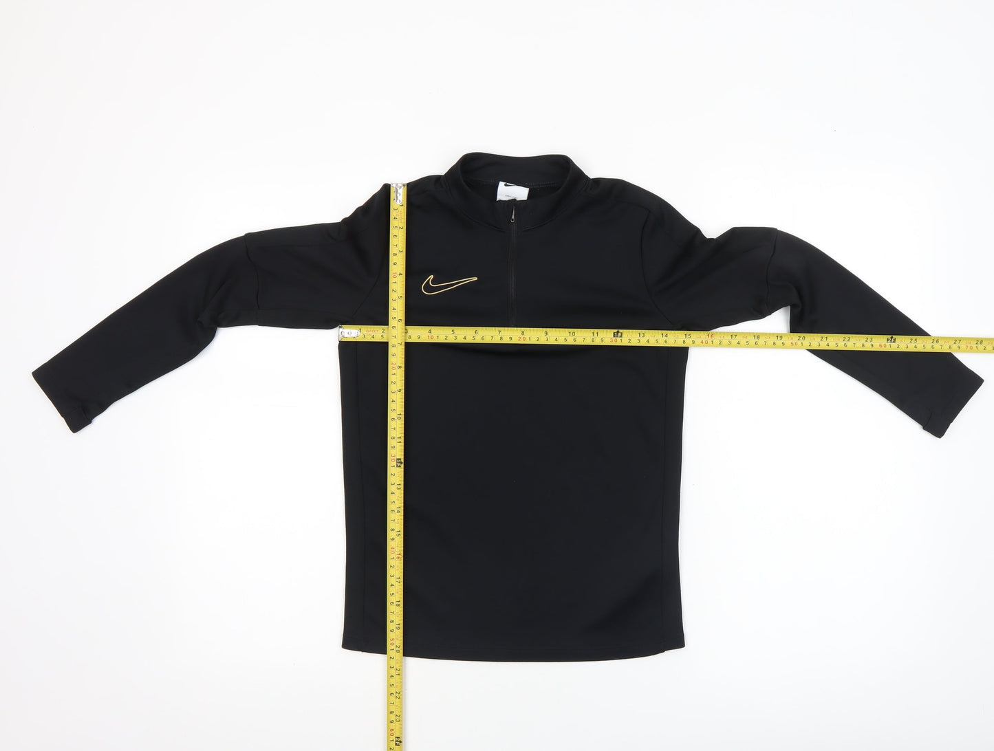 Nike Boys Black Dri-FIT Long Sleeve 1/4 Zip Training Top Size 8 Years