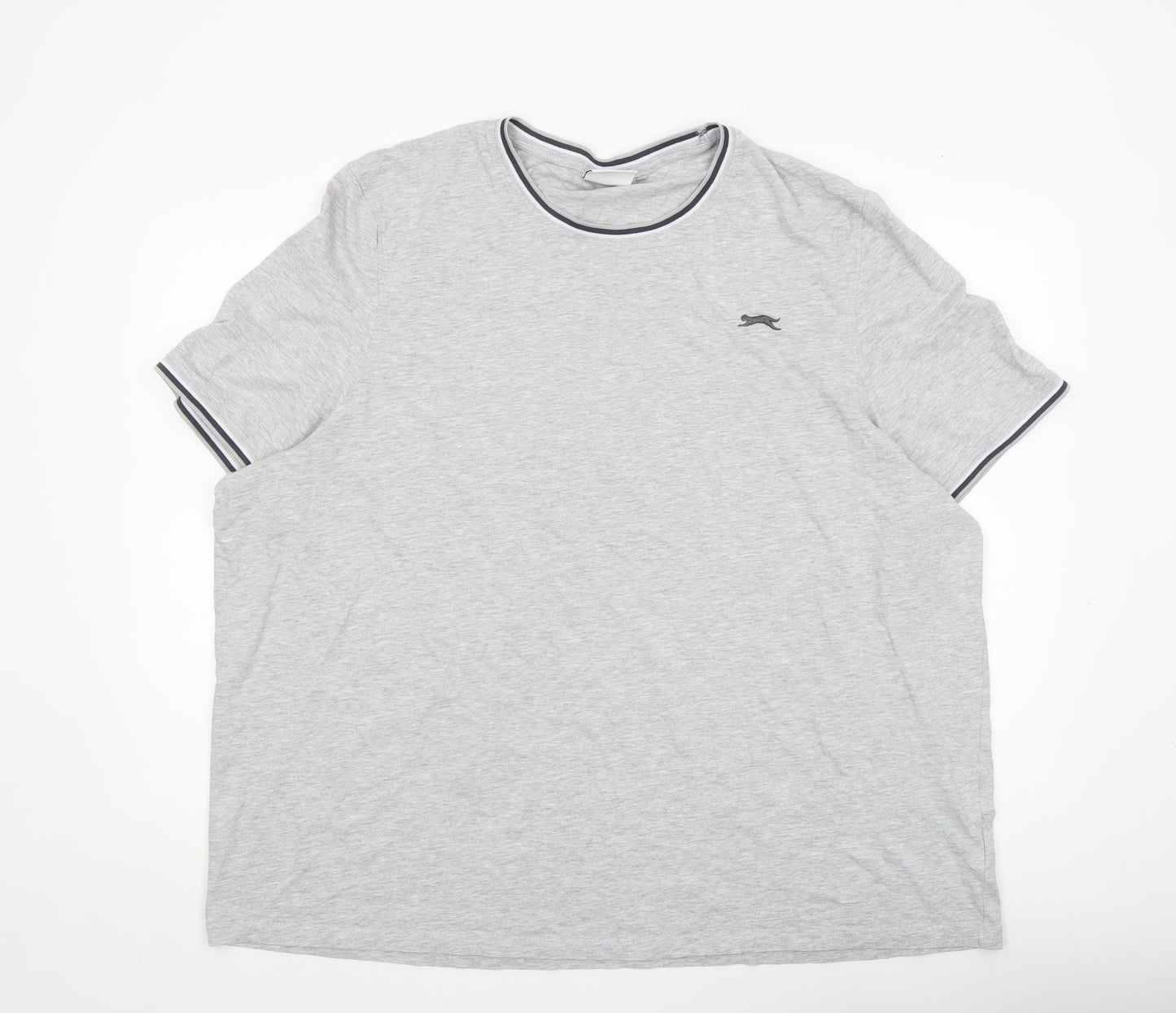 Slazenger Mens Grey 4XL Short Sleeve Crew Neck T-Shirt