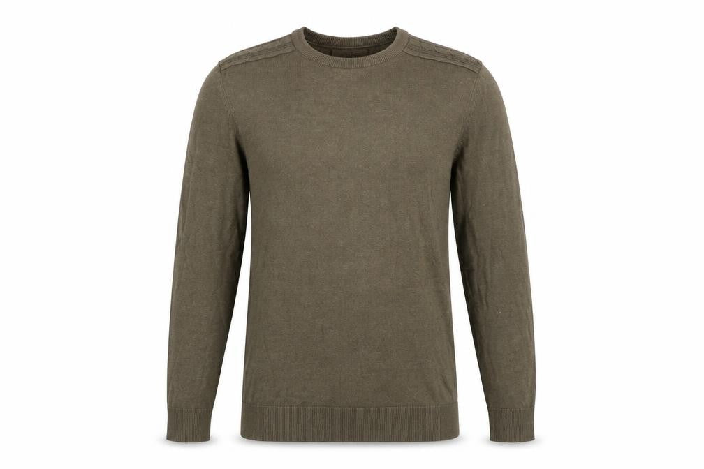 River Island Mens Green S Crew Neck Cotton Blend Jumper