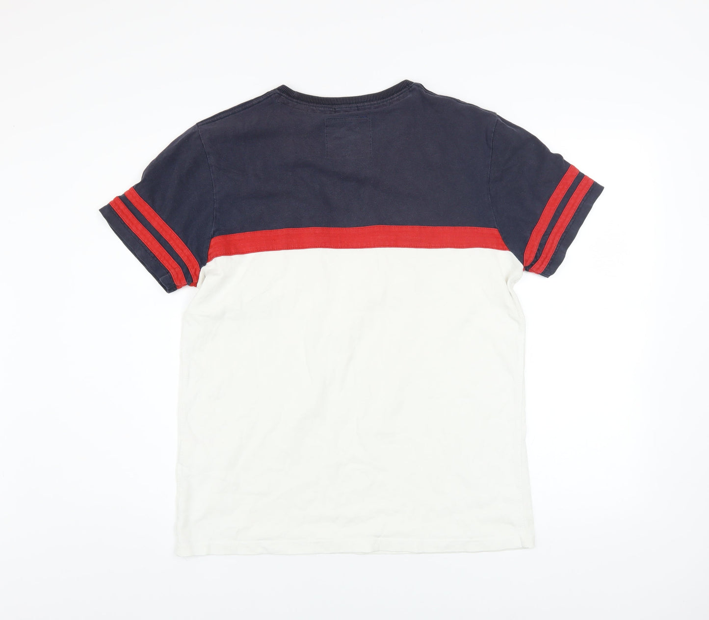 Superdry Men's Blue Red White Regular Fit Cotton T-Shirt Size L