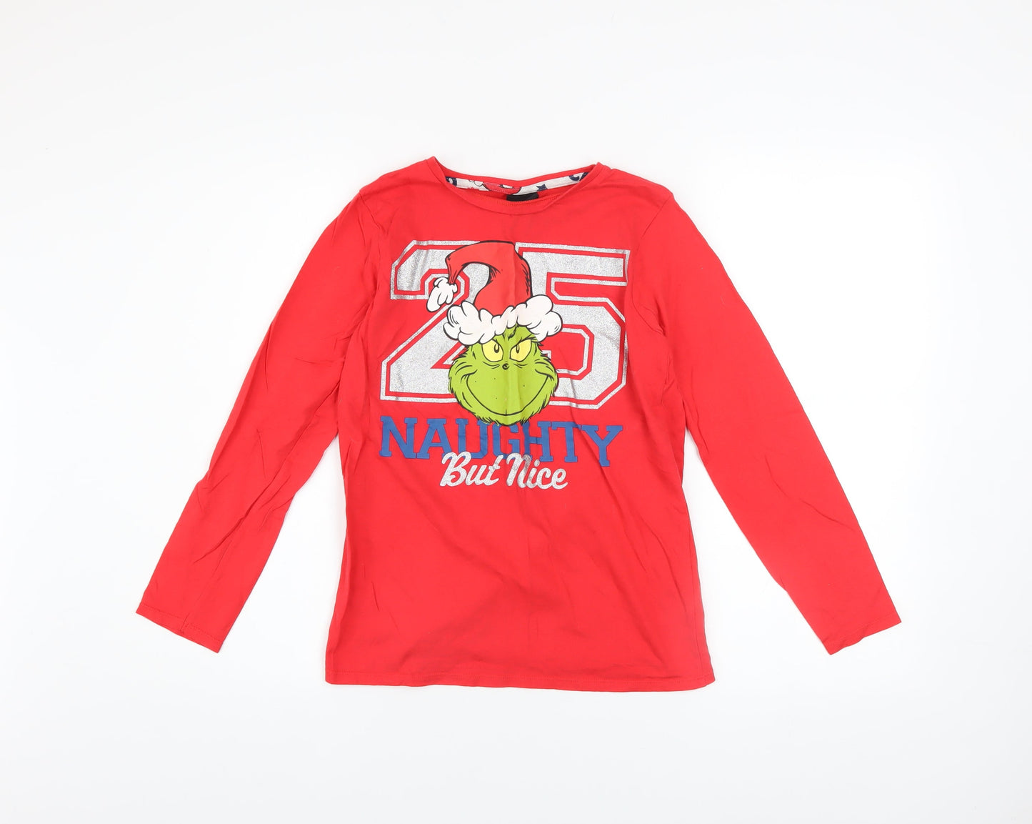 Dr. Seuss Boys Red The Grinch Long Sleeve Christmas Pyjama Top 10-11 Years