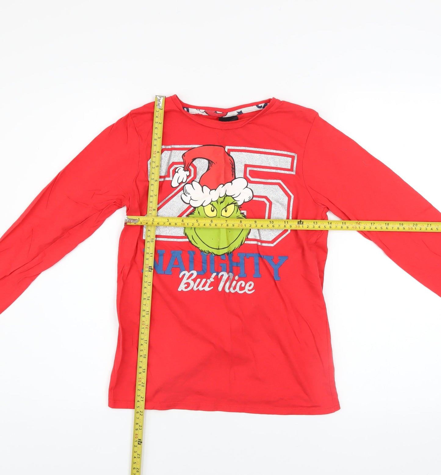 Dr. Seuss Boys Red The Grinch Long Sleeve Christmas Pyjama Top 10-11 Years