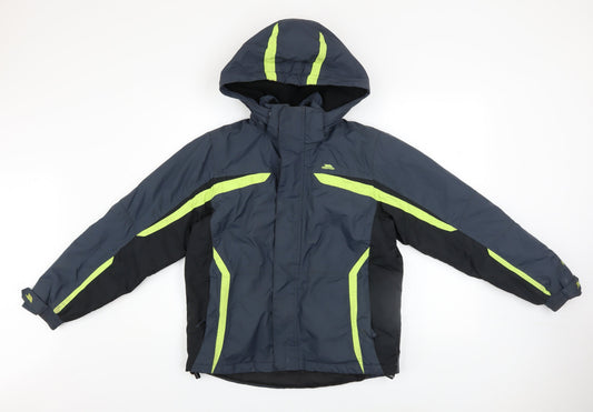 Trespass Boys Blue Ski Jacket 11-12 Years Waterproof Hooded Winter Coat
