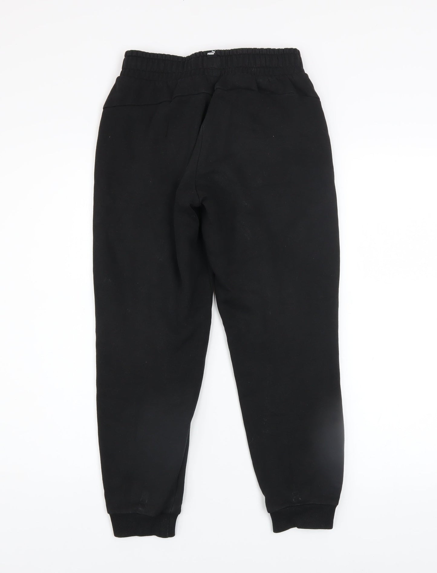 Puma Boys Black Jogger Sweatpants 11-12 Years Cotton Blend Activewear