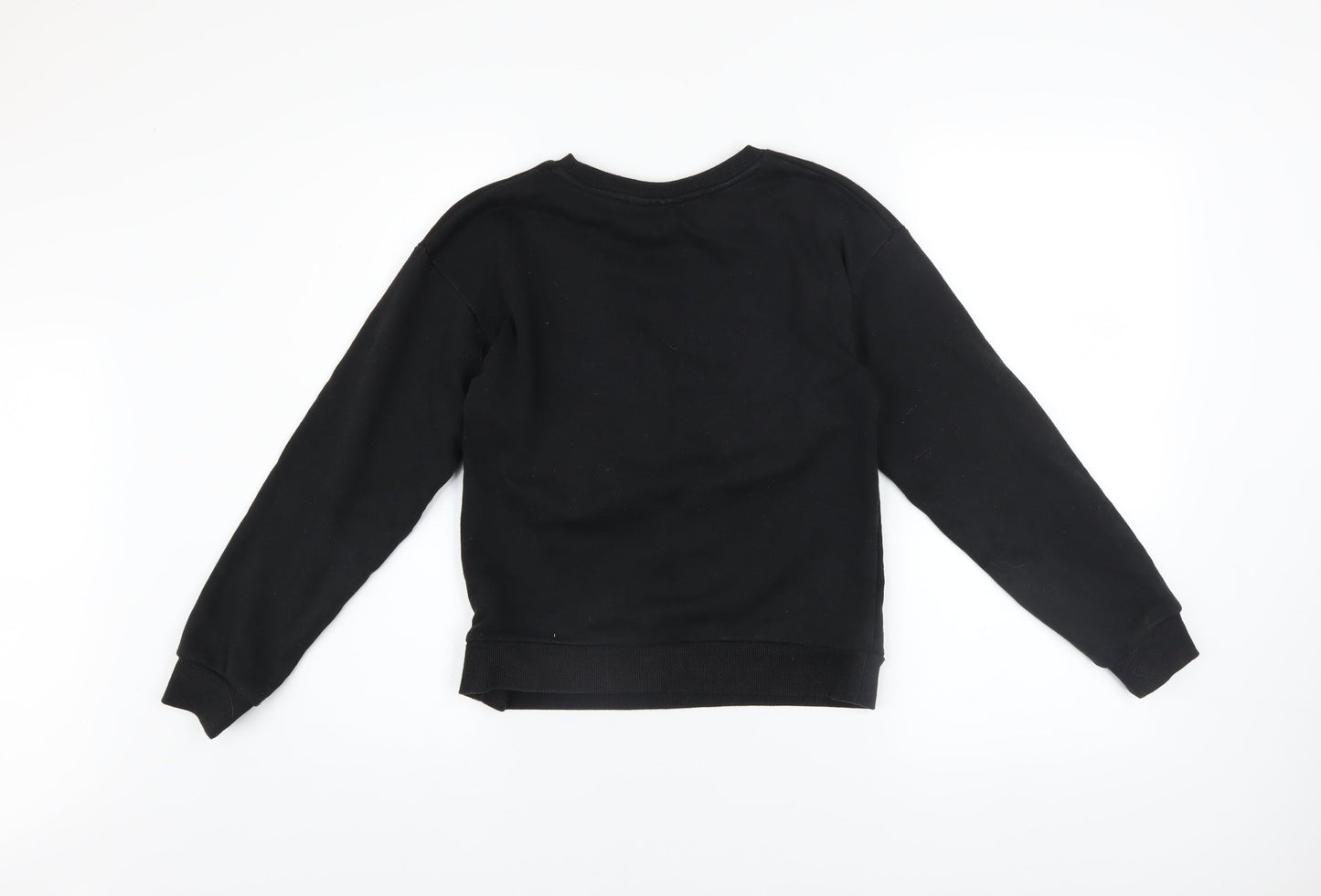 Wednesday Addams Girls Black Pullover Sweatshirt 10-11 Years Graphic Print