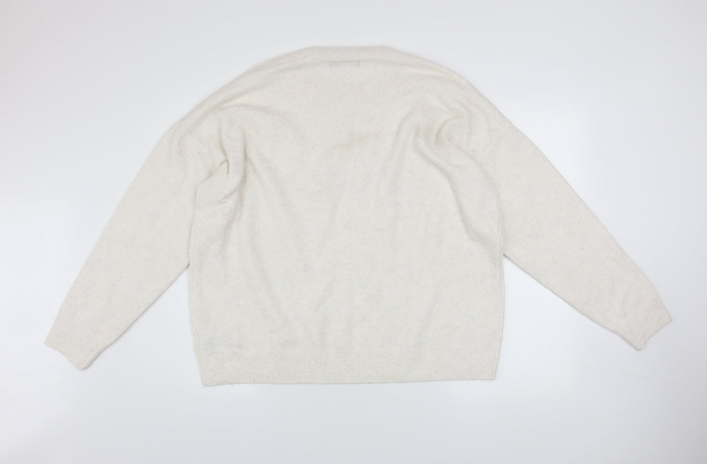 Marks and Spencer Women’s Ivory Sequin ‘Wish’ Pullover Jumper XL