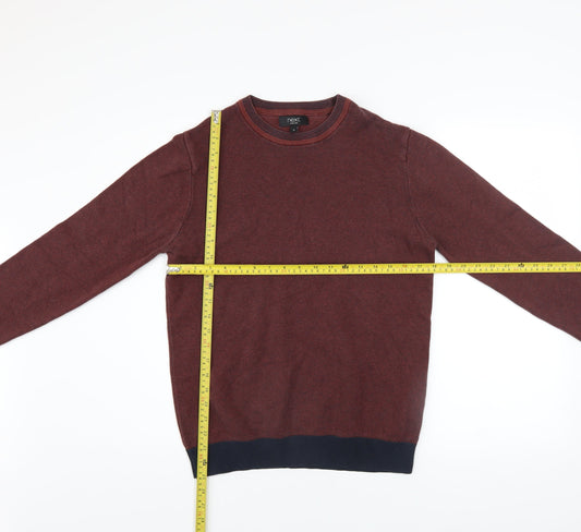 Next Men’s Red Cotton Crew Neck Jumper Size M