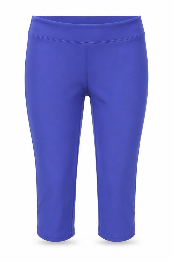 Front view of Dunnes women’s blue xxl capri leggings stretch activewear