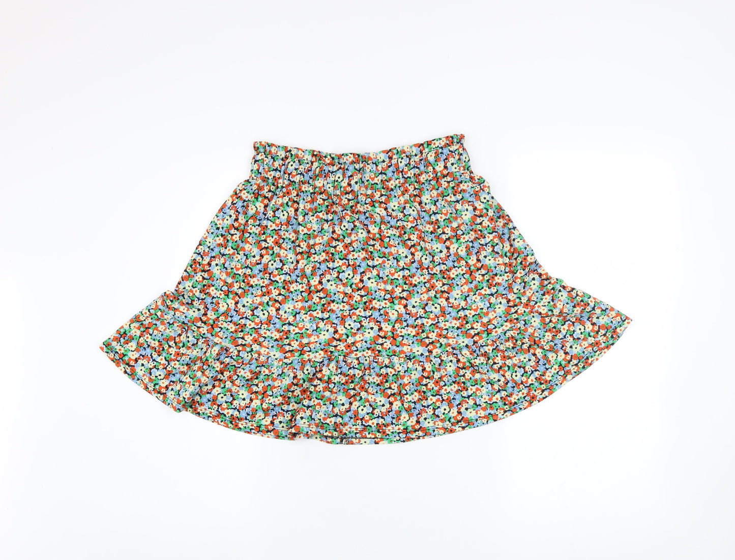 Dunnes Womens Multicoloured Floral A-Line Short Skirt Size 8