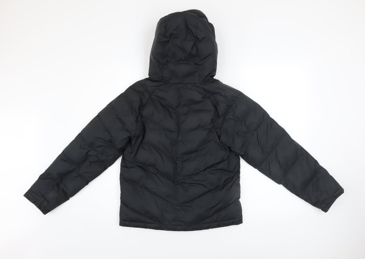 Nike Boys Black Hooded Puffer Jacket Size 10-11 Years