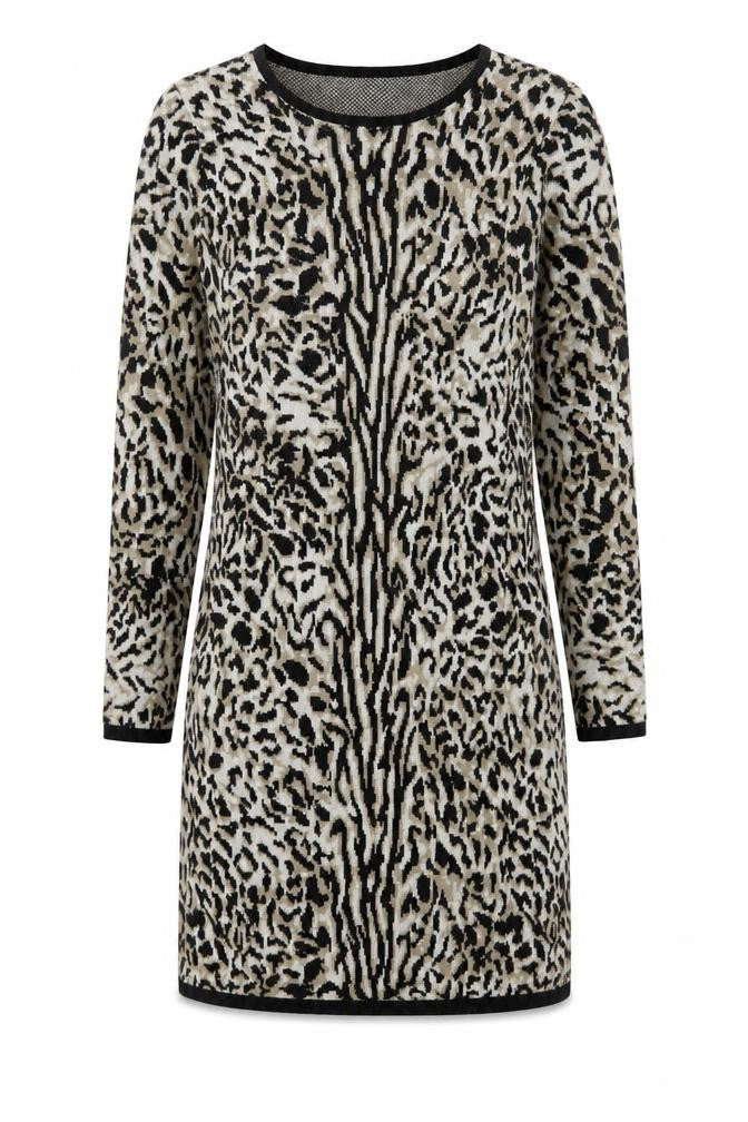 Cynthia Rowley Women's Multicoloured M Animal Print Knit Bodycon Dress