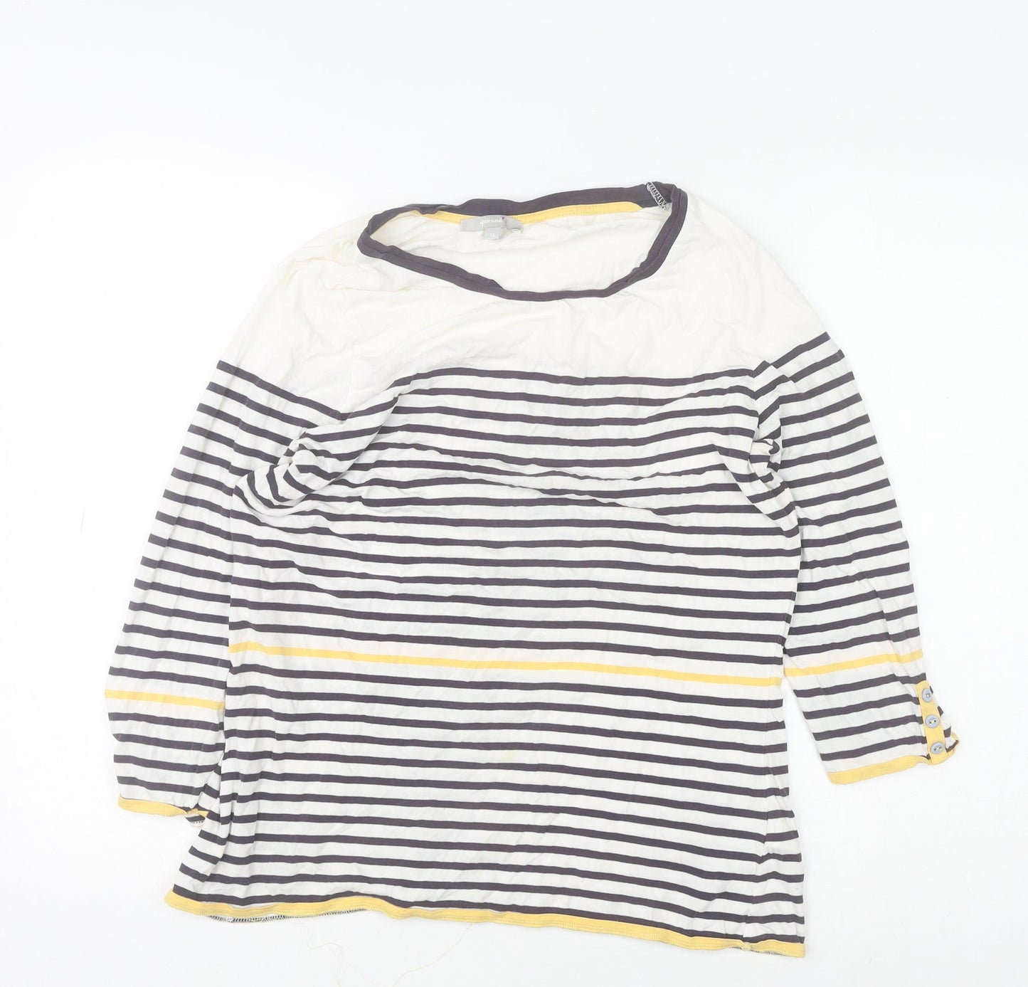 Marks and Spencer Per Una Women’s Multicoloured Striped 3/4 Sleeve T-Shirt Size 14
