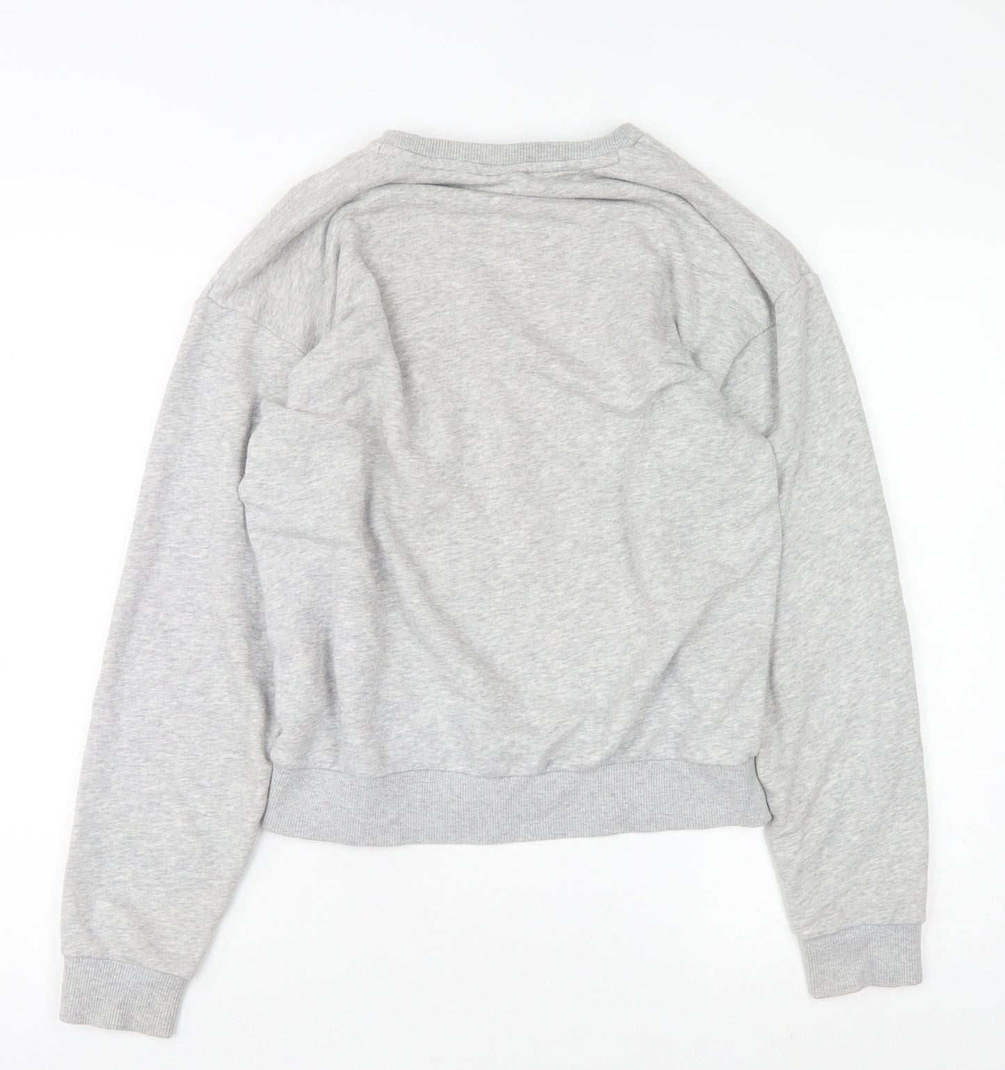 Puma Womens Grey Crew Neck Pullover Sweatshirt Size 10