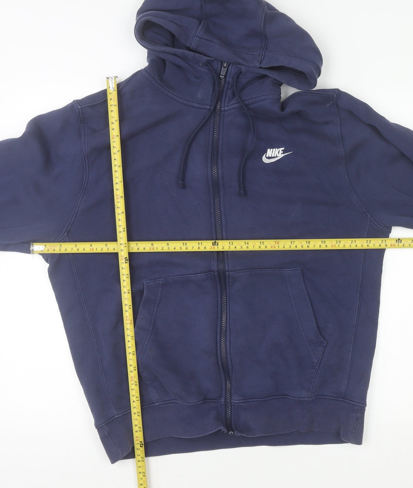 Nike Men's Navy Full Zip Hoodie Sweatshirt Size M