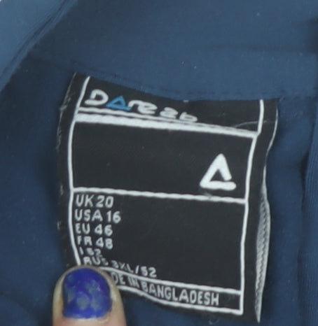 Dare2b Women's Blue 1/2 Zip Pullover Sweatshirt UK 20 Polyester Sports Top
