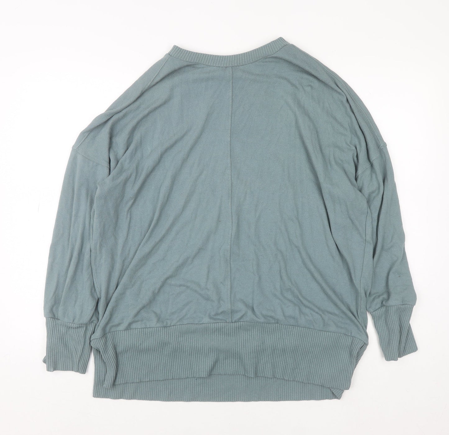 Next Women Blue XL Pullover Sweatshirt Relaxed Fit Viscose Blend