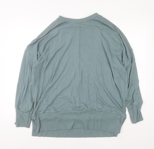 Next Women Blue XL Pullover Sweatshirt Relaxed Fit Viscose Blend