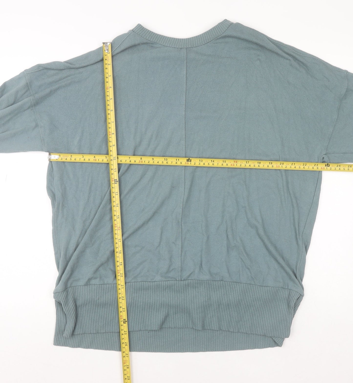 Next Women Blue XL Pullover Sweatshirt Relaxed Fit Viscose Blend