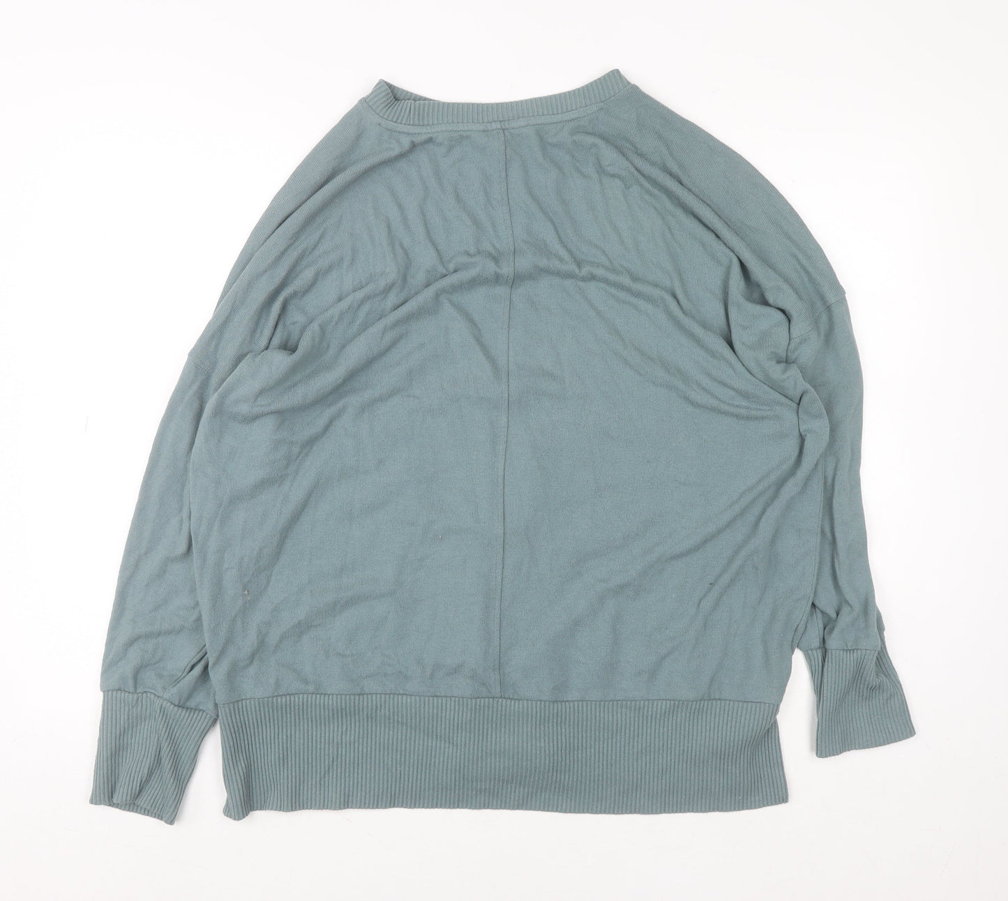 Next Women Blue XL Pullover Sweatshirt Relaxed Fit Viscose Blend