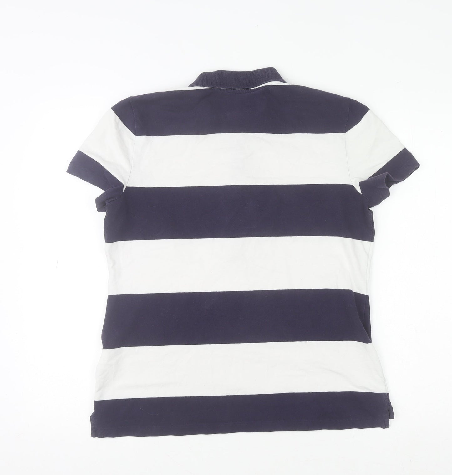 Tommy Hilfiger Men's Blue White Striped Slim Fit Polo Shirt M