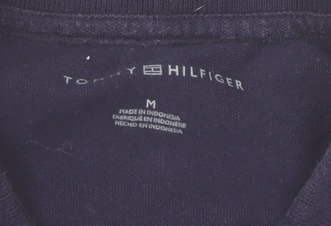 Tommy Hilfiger Men's Blue White Striped Slim Fit Polo Shirt M