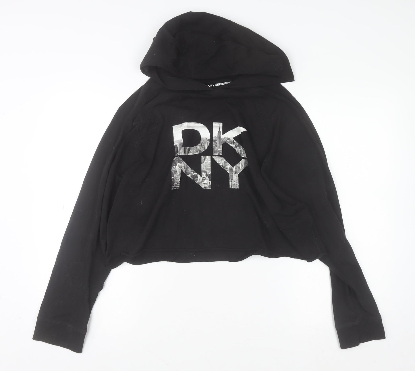 DKNY Sport Women's Black Medium Pullover Hoodie 100% Cotton