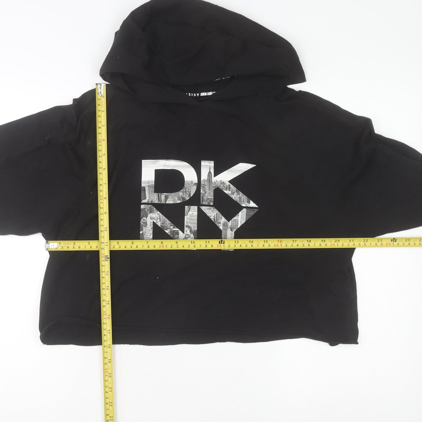 DKNY Sport Women's Black Medium Pullover Hoodie 100% Cotton