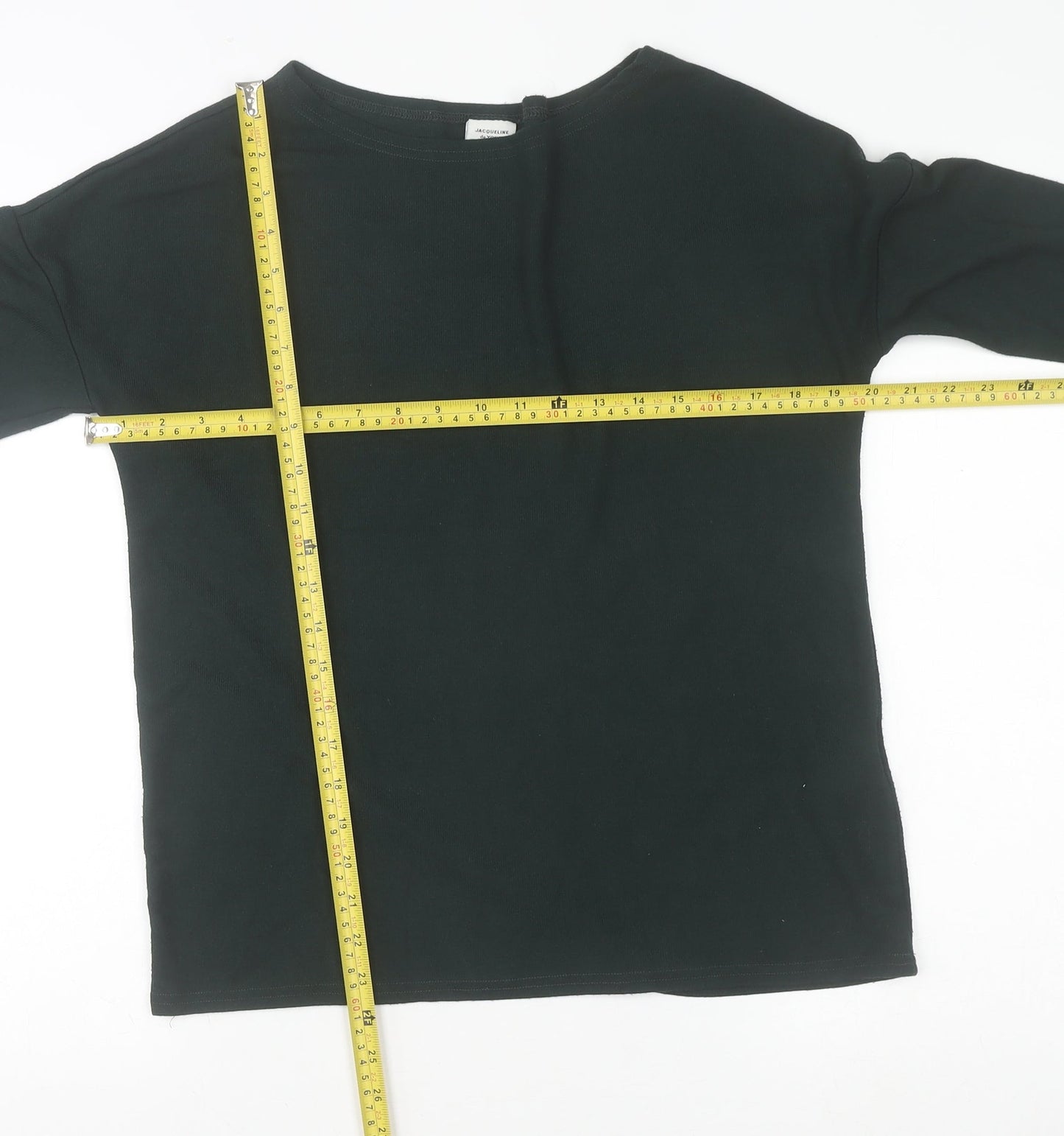 Jacqueline de Yong Women's Black Boat Neck Lightweight Pullover Jumper Size S