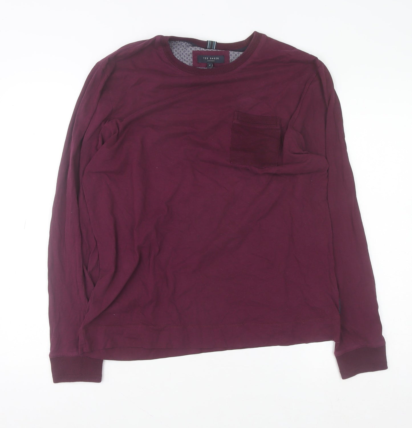 Ted Baker Men’s Red Cotton Crew Neck Long Sleeve Sweatshirt Size M