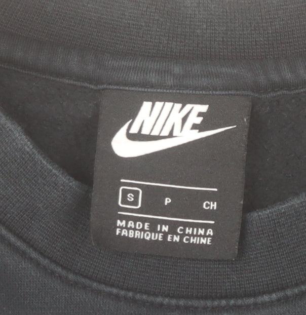 Nike Men's Black Crew Neck Fleece Sweatshirt Size S Regular Fit