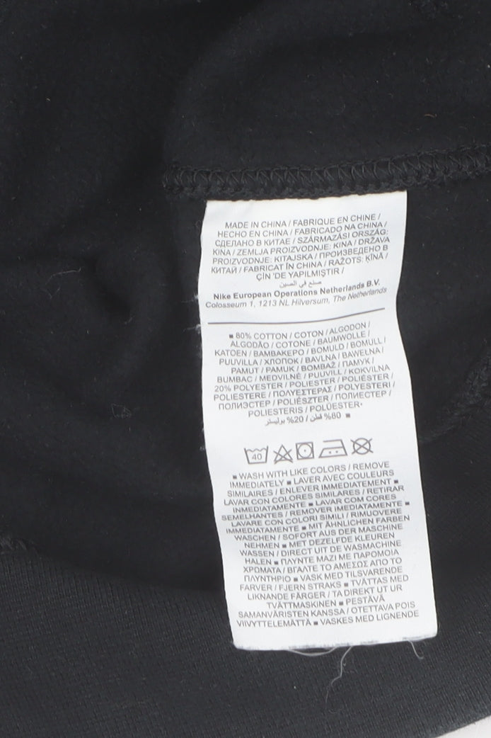 Nike Men's Black Crew Neck Fleece Sweatshirt Size S Regular Fit