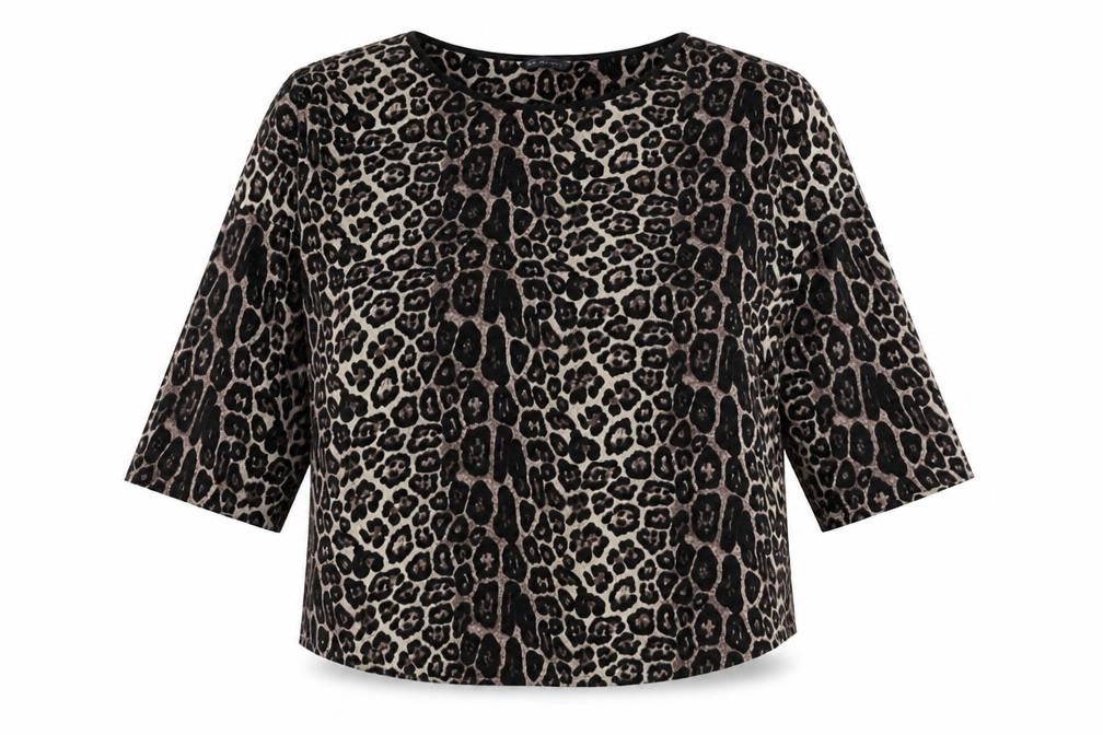 Marks and Spencer Womens Leopard Print 3/4 Sleeve Blouse UK 14