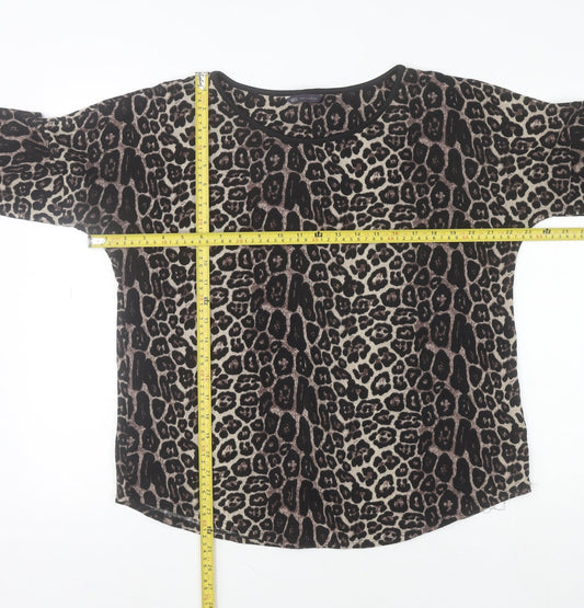 Marks and Spencer Womens Leopard Print 3/4 Sleeve Blouse UK 14