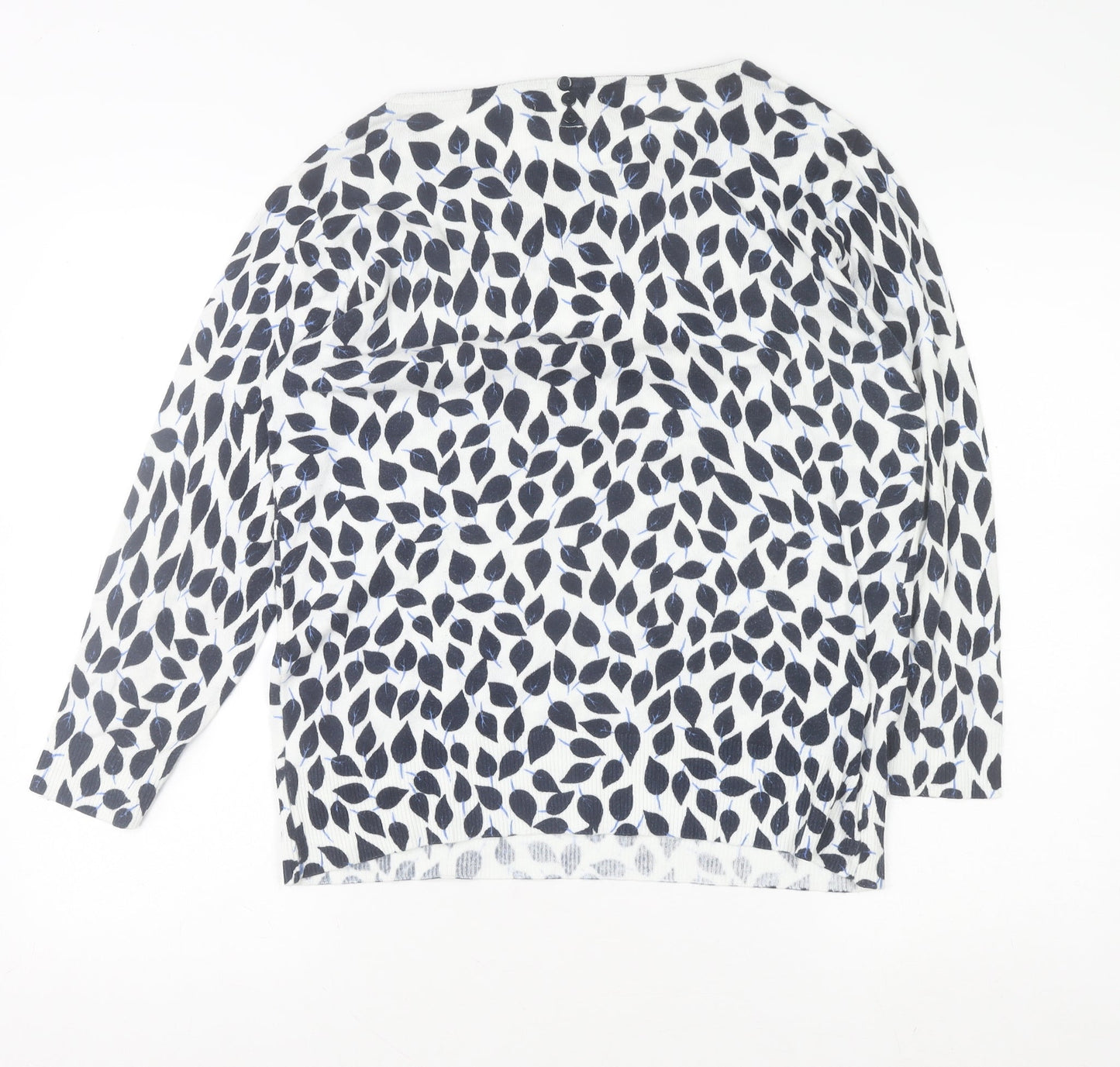 Debenhams The Collection Women’s Blue Leaf Print Cotton Top Size 14