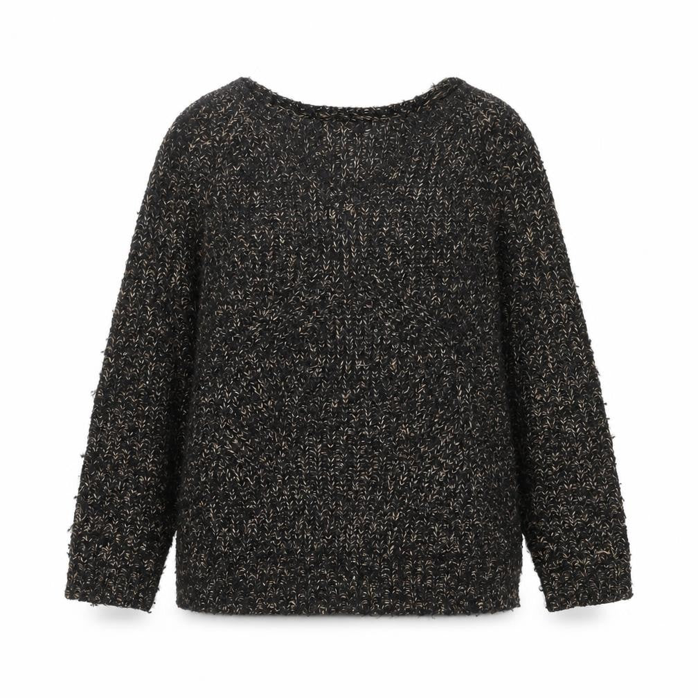 Marks and Spencer Women's Black Chunky Knit Jumper Size 8