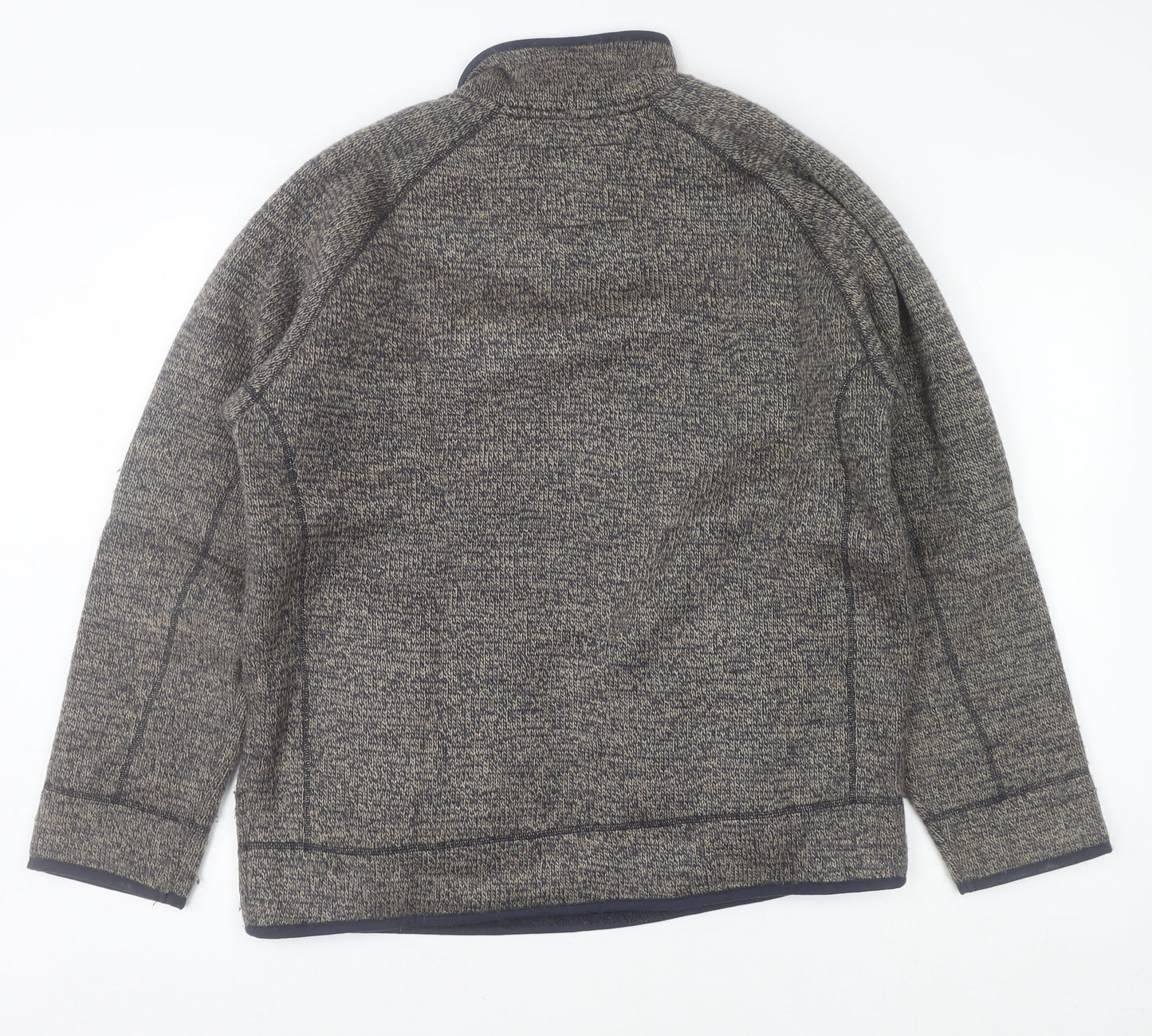 Mantaray Men's Grey Half Zip Knit Sweatshirt Fleece Lined M