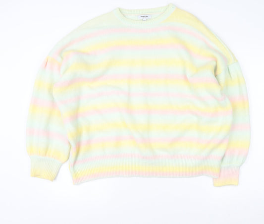 Simply Be Women’s Multicoloured Striped Knit Pullover Jumper Size 20/22