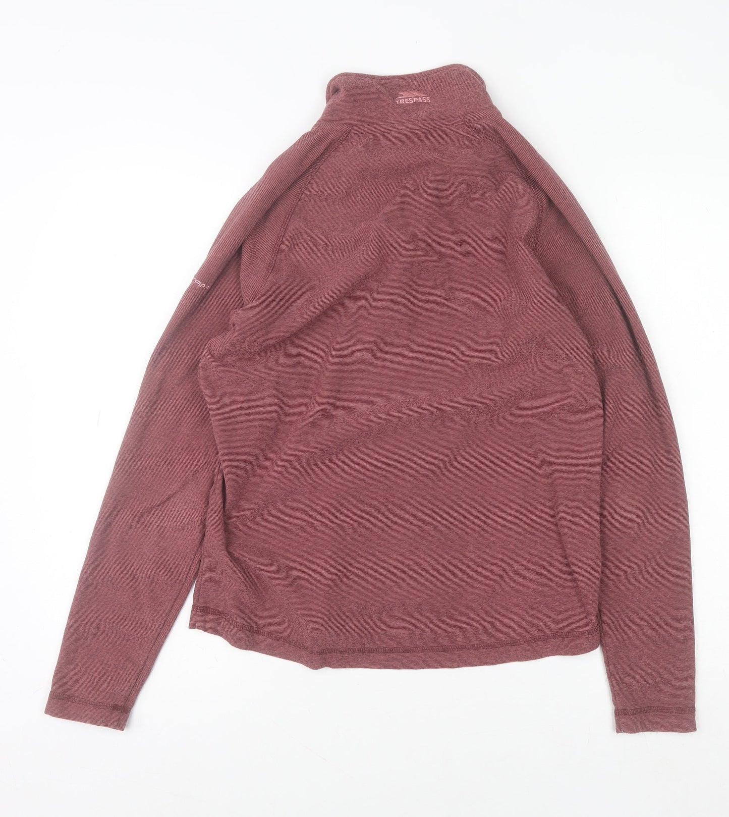 Trespass Womens Burgundy 1/2 Zip Fleece Sweatshirt Size 12 Polyester