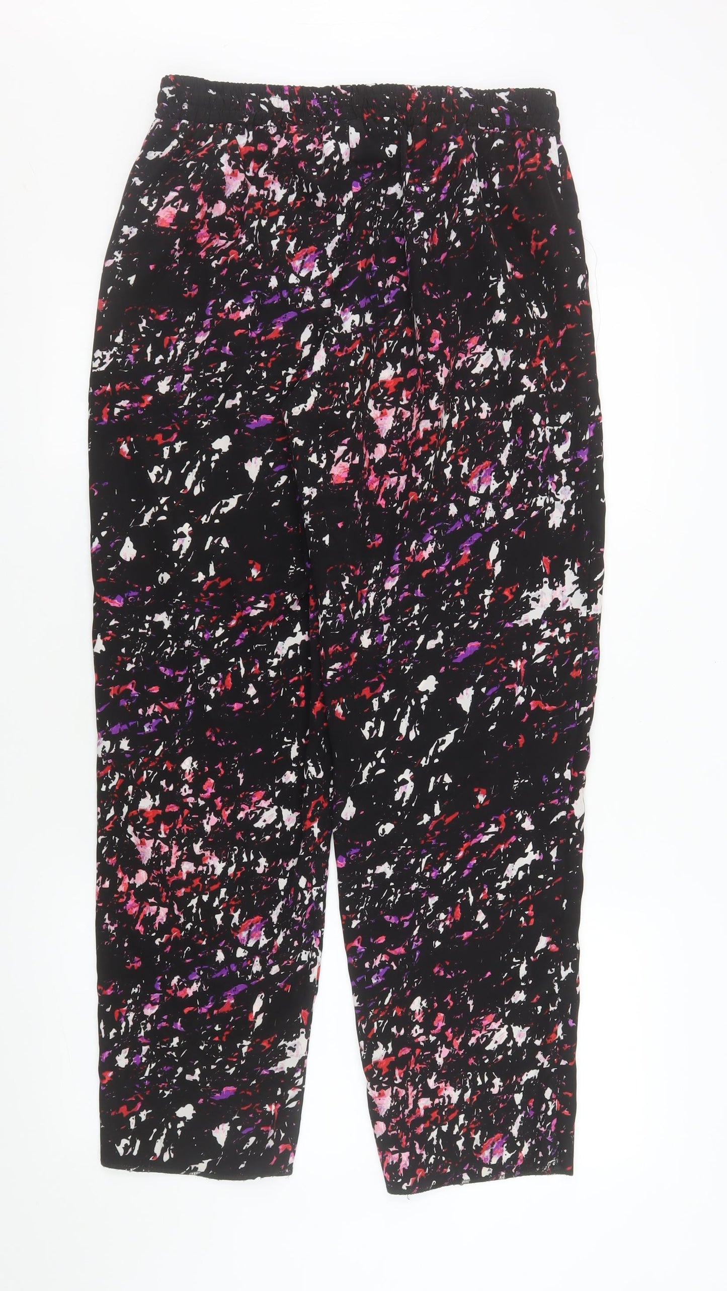 Warehouse Womens Multicoloured Size 12 Cropped Tapered Trousers