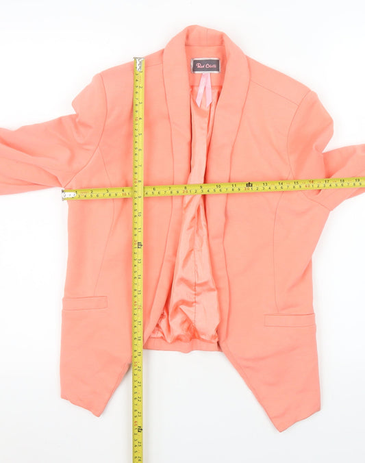 Red Chilli Women’s Pink Shawl Collar Blazer Jacket Size 12