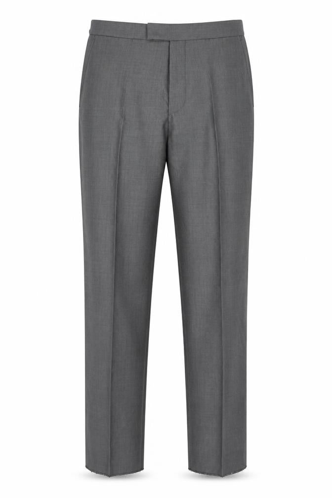 Torre Men's Grey 30S Pleated Dress Pants Wool Blend Formal Trousers