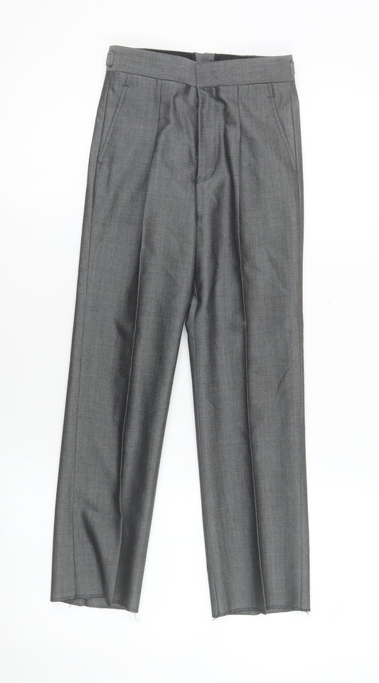 Torre Boys Grey Formal Dress Trousers 22R Wool Blend Classic Fit