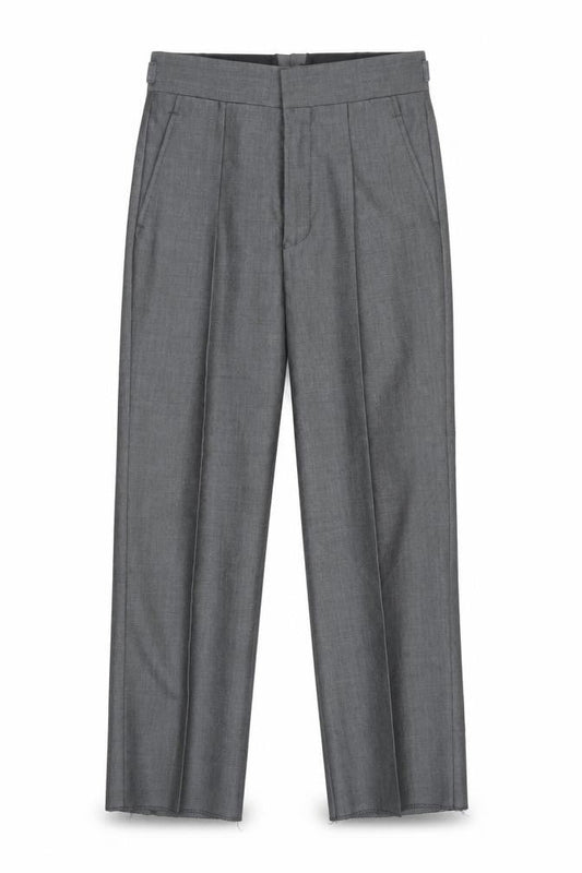 Torre Boys Grey Formal Dress Trousers 22R Wool Blend Classic Fit