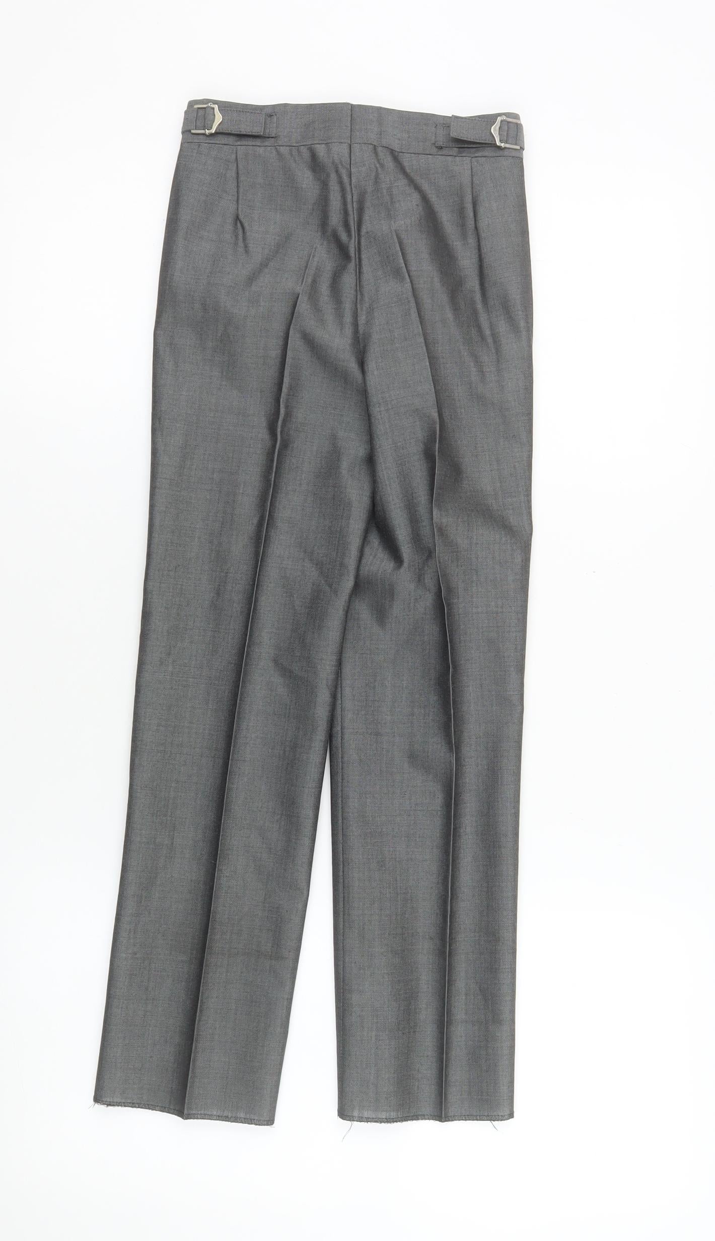 Torre Boys Grey Formal Dress Trousers 22R Wool Blend Classic Fit