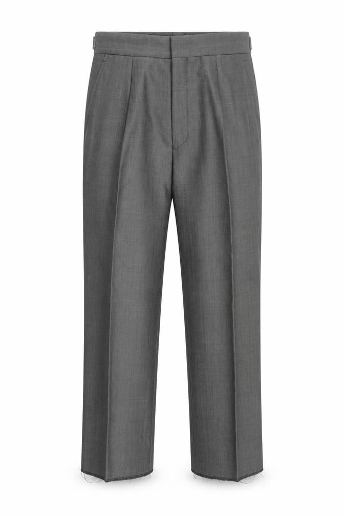 Torre Boys Grey 24in Wool Blend Formal Dress Trousers with Adjustable Waist